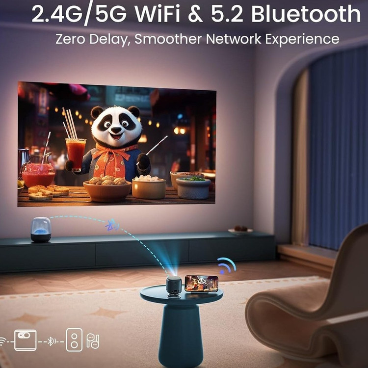 مینی ویدیو پروژکتور ویمیوس mini Video Projector WiMiUS Q2 بار آمازون آلمان