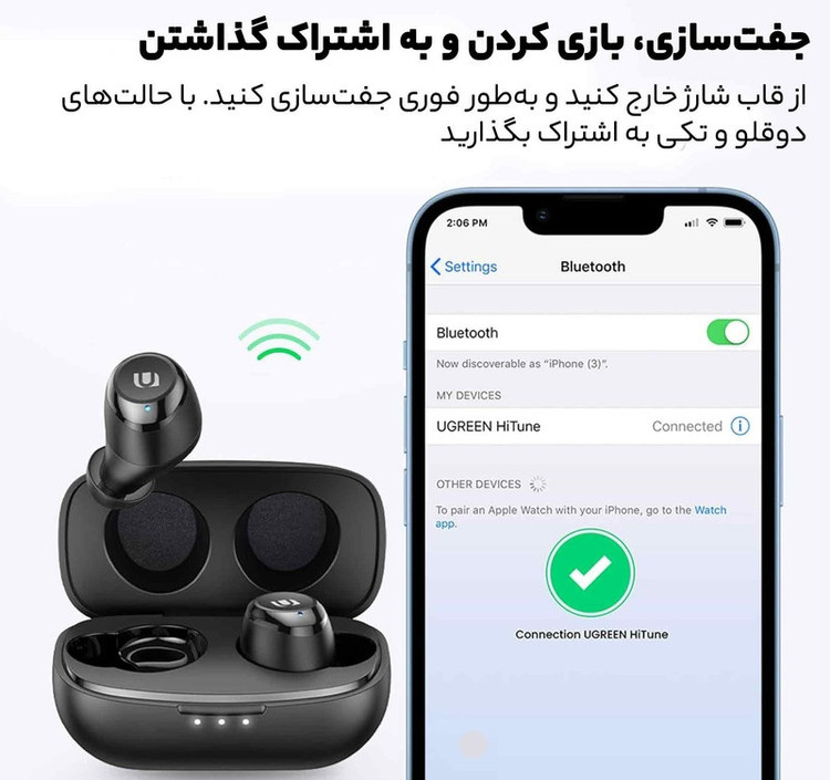 ایرپاد وایرلس UGREEN Hi Tune مدل WS100 بارآمازون استوک