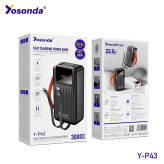 پاوربانک 30000 میلی آمپر یوسوندا مدل Yosonda Y-P43 بدنه مقاوم