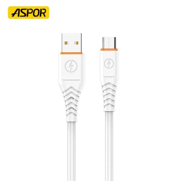 کابل TYPEC یک متری ASPOR مدل A127 فست 6A ضخیم اورجینال