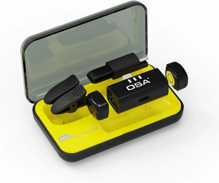 میکروفن تولید محتوا وایرلس حرفه ای OSA مدل D602بارآمازون