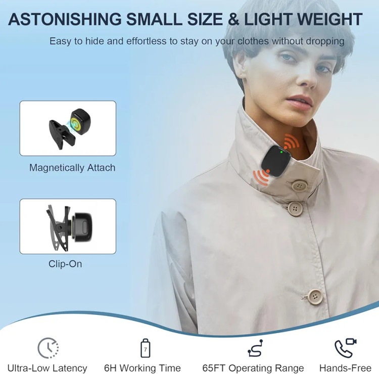 میکروفن تولید محتوا وایرلس حرفه ای OSA مدل D602بارآمازون