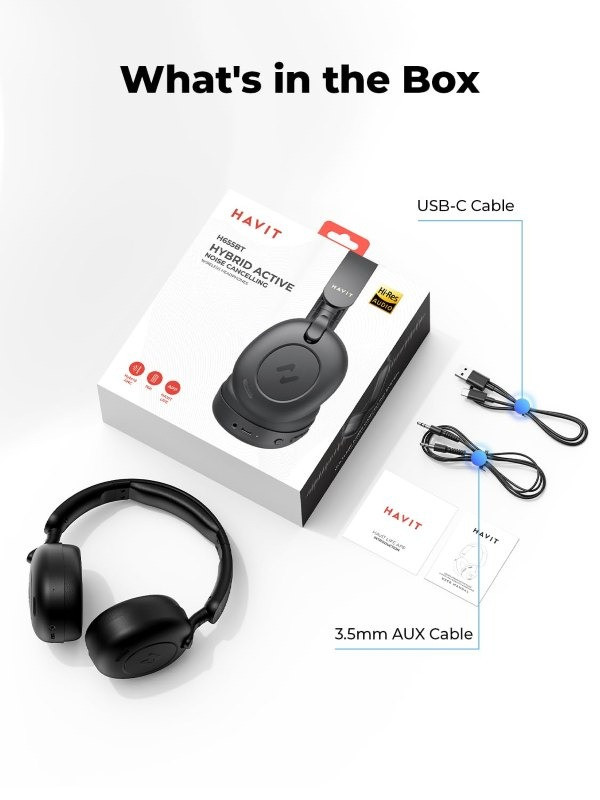 هدفون وایرلس حرفه ای Havit H655BT ANC