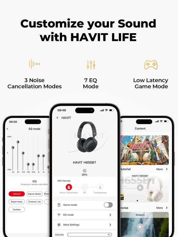 هدفون وایرلس حرفه ای Havit H655BT ANC