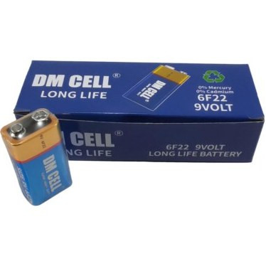 باتری کتابی DM Cell مدل 6F22 ظرفیت ۹ ولت