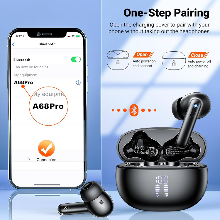 ایرپاد مترجم اورجینالA68 Pro برندVEKJ بار آمازون با فناوریENC